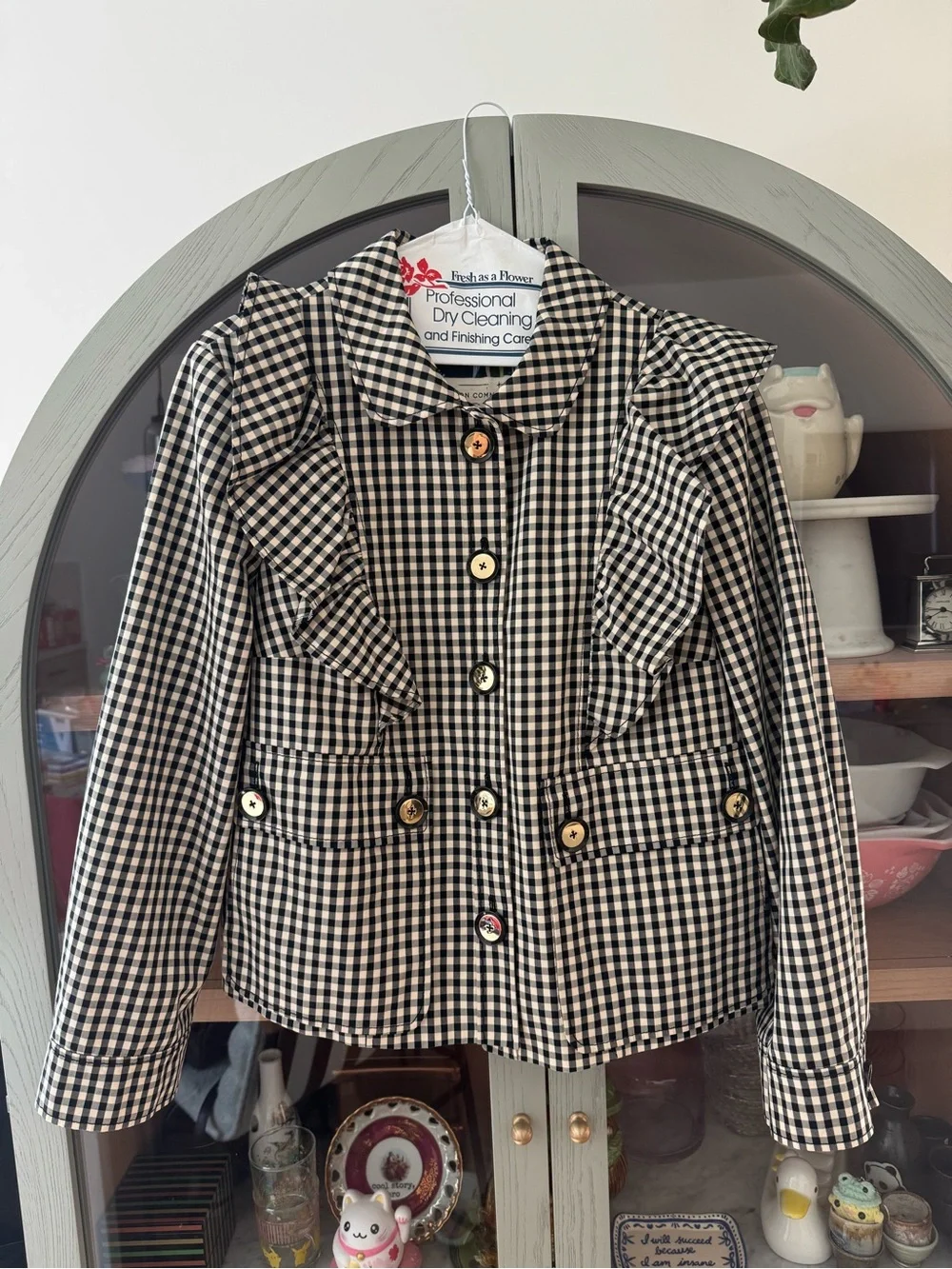 Maison Common Gingham Outdoor Jack with Ruffles Size S / 36